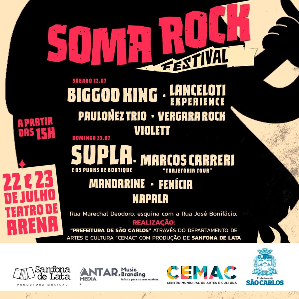 SOMA ROCK FESTIVAL ACONTECE SÁBADO E DOMINGO NO TEATRO DE ARENA