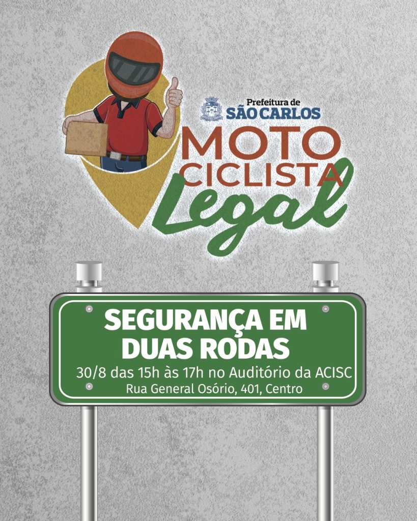 CAMPANHA MOTOCICLISTA LEGAL “SEGURANÇA EM DUAS RODAS” SERÁ TEMA DE DEBATE NA ACISC