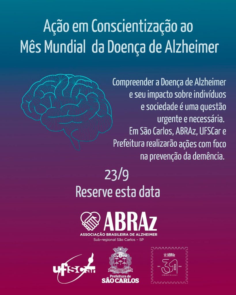 PREFEITURA, ABRAz E UFSCar PROMOVEM CAMINHADA CONTRA O ALZHEIMER