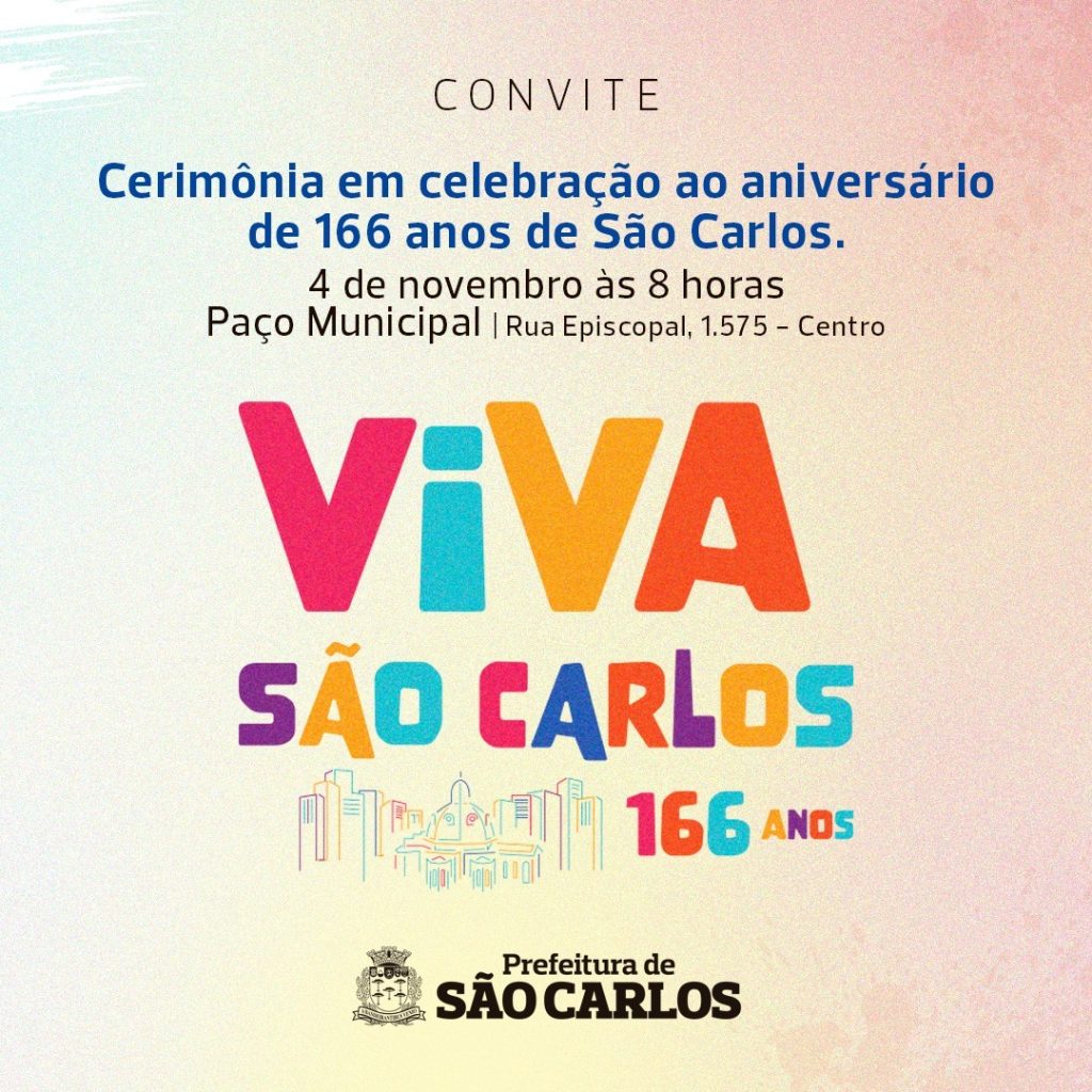 PROGRAMAÇÃO DO ANIVERSÁRIO DE SÃO CARLOS 166 ANOS