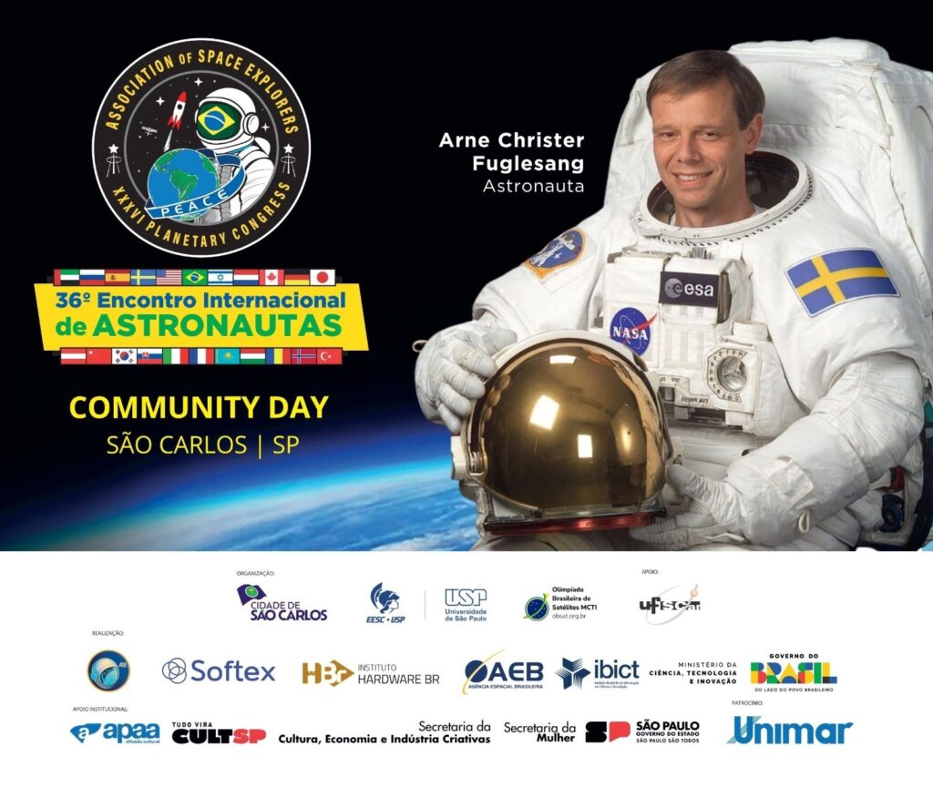 ASTRONAUTA SUECO VEM A SÃO CARLOS PARA ENCONTRO COM ESTUDANTES E PESQUISADORES