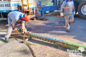 Poço Castelo no Centro apresenta falha e pode afetar abastecimento em Ibaté