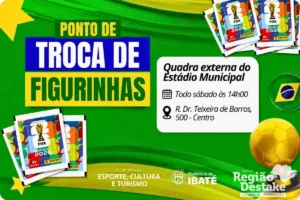 Estádio Municipal de Ibaté vira ponto de encontro semanal para troca de figurinhas da Copa do Mundo